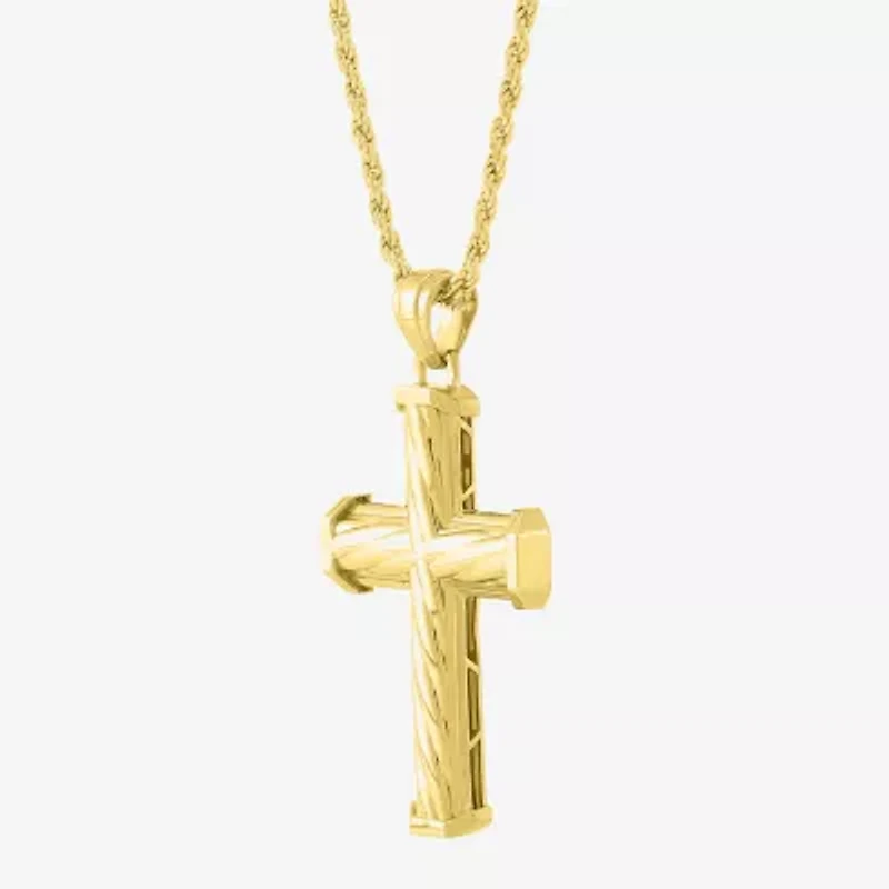 Cross Mens 10K Gold Cross Pendant