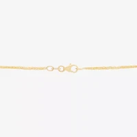 Made in Italy Womens 10K Gold 18 Inch Wheat Chain Necklace
