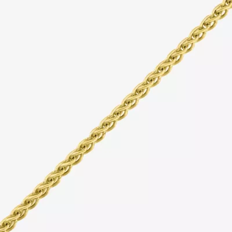 Made in Italy Womens 14K Gold Over Silver 18 Inch Wheat Chain Necklace