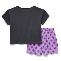 Little & Big Kid Girls KPop Demon Hunters Crew Neck Short Sleeve 2-pc. Pajama Set