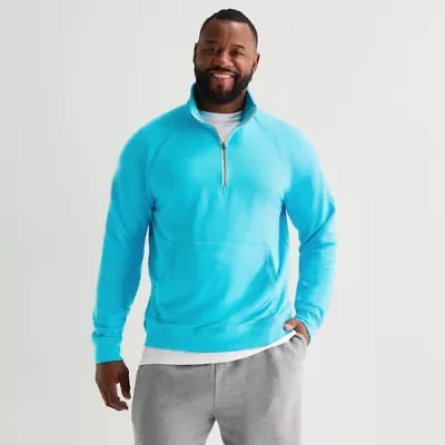 Xersion Mens Long Sleeve Active Big and Tall Quarter-Zip Pullover