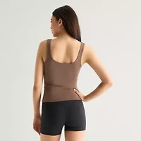 Arizona So Smooth Womens Juniors Scoop Neck Sleeveless Tank Top