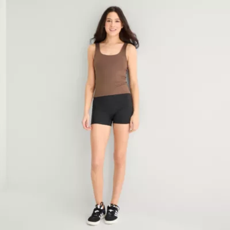Arizona So Smooth Womens Juniors Scoop Neck Sleeveless Tank Top