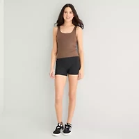 Arizona So Smooth Womens Juniors Scoop Neck Sleeveless Tank Top