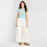 Arizona Womens Juniors Round Neck Short Sleeve Regular Fit Graphic T-Shirt