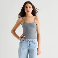 Arizona Womens Juniors Scoop Neck Sleeveless Tank Top