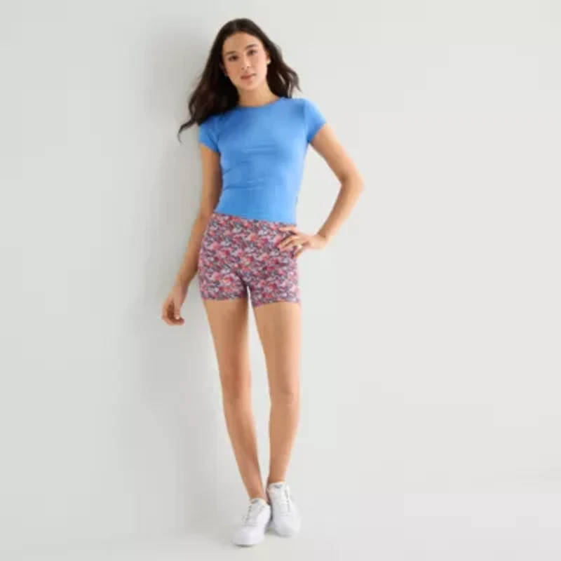 Arizona Smooth Womens Juniors Round Neck Short Sleeve T-Shirt