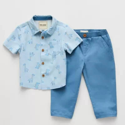 Little Stitch Baby Boys 2-pc. Pant Set