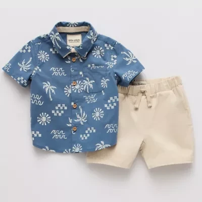 Little Stitch Baby Boys 2-pc. Short Set
