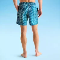 Nike Mens Drawstring Waist Logo Swim Trunks