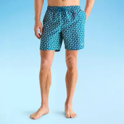 Nike Mens Drawstring Waist Logo Swim Trunks
