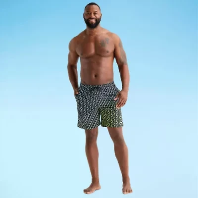 Nike Mens Big and Tall Drawstring Waist Logo Swim Trunks