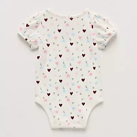 Okie Dokie Baby Girls Round Neck Short Sleeve Bodysuit