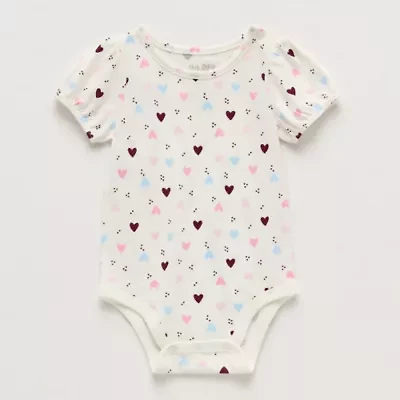 Okie Dokie Baby Girls Round Neck Short Sleeve Bodysuit