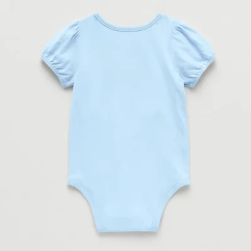 Okie Dokie Baby Girls Round Neck Short Sleeve Bodysuit