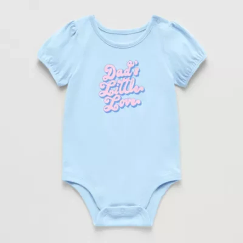 Okie Dokie Baby Girls Round Neck Short Sleeve Bodysuit
