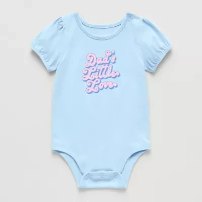 Okie Dokie Baby Girls Round Neck Short Sleeve Bodysuit