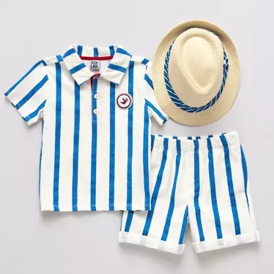 Little Lad Toddler Boys 3-pc. Short Set