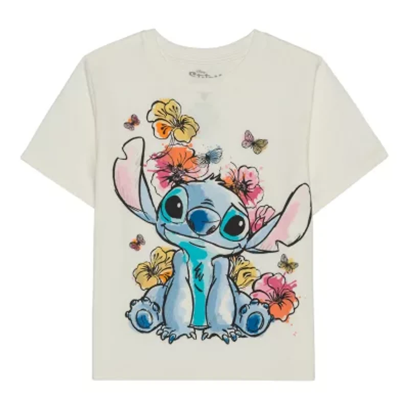 Little & Big Kid Girls Crew Neck Short Sleeve Regular Fit Graphic T-Shirt
