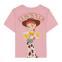 Little & Big Kid Girls Crew Neck Short Sleeve Regular Fit Jessie Graphic T-Shirt
