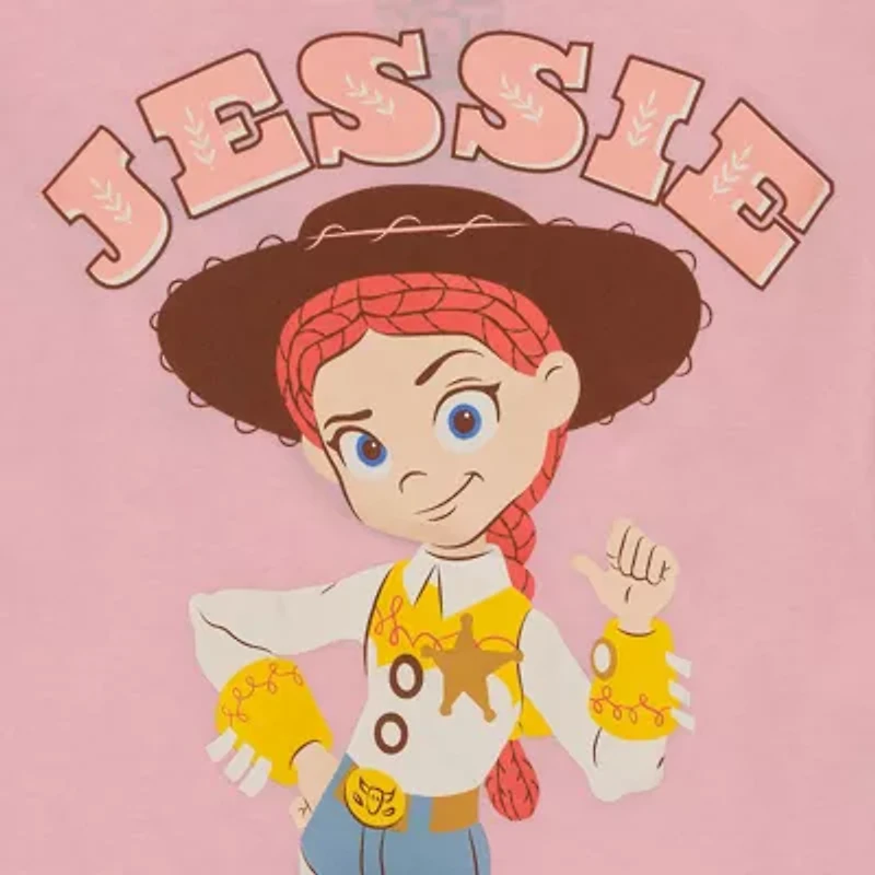 Little & Big Kid Girls Crew Neck Short Sleeve Regular Fit Jessie Graphic T-Shirt