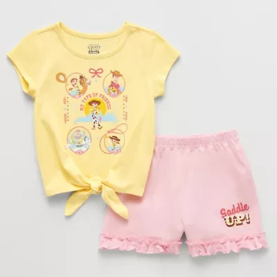Disney Collection Little & Big Kid Girls Jessie Toy Story 2-pc. Short Set