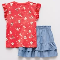 Disney Collection Little & Big Kid Girls 2-pc. Jessie Toy Story Skirt Set