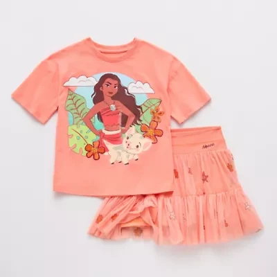 Disney Collection Little & Big Kid Girls 2-pc. Princess Moana Skirt Set