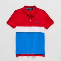 U.S. Polo Assn. Little & Big Kid Boys Short Sleeve Regular Fit Embroidered Shirt