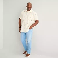 mutual weave Mens Short Sleeve Regular Fit Big and Tall Button-Down Shirt