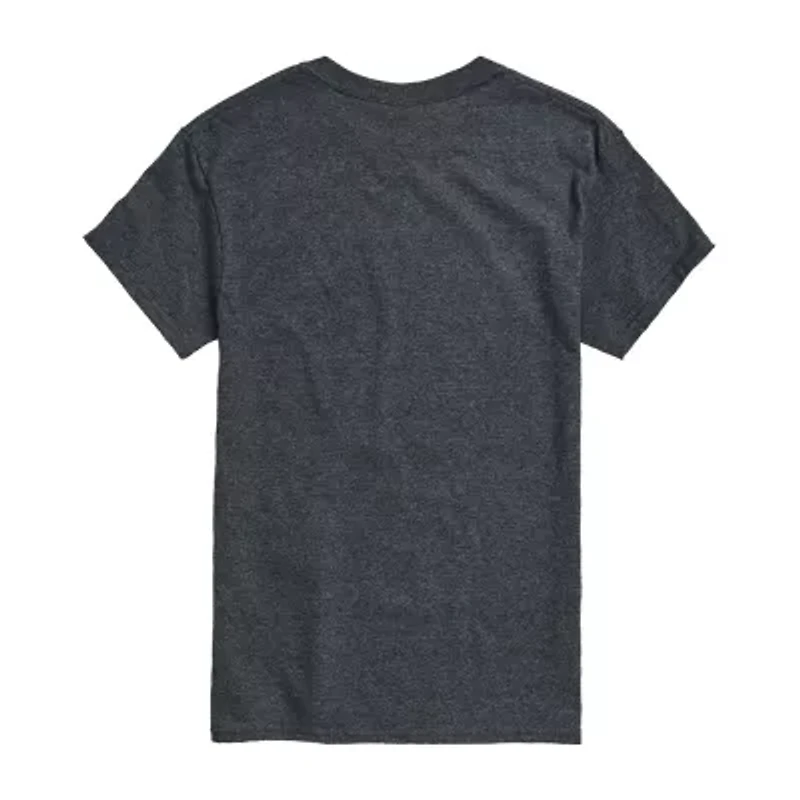 Novelty Mens Crew Neck Short Sleeve Regular Fit Spongebob Graphic T-Shirt