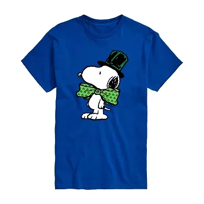Novelty Mens Crew Neck Short Sleeve Snoopy Graphic T-Shirt