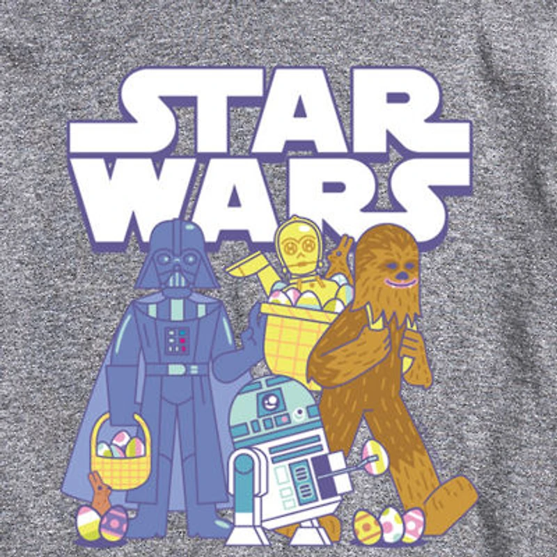 Novelty Mens Crew Neck Short Sleeve Regular Fit Star Wars Graphic T-Shirt