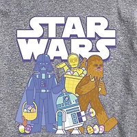 Novelty Mens Crew Neck Short Sleeve Regular Fit Star Wars Graphic T-Shirt