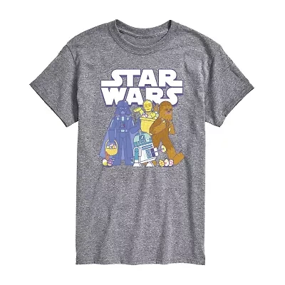 Novelty Mens Crew Neck Short Sleeve Regular Fit Star Wars Graphic T-Shirt