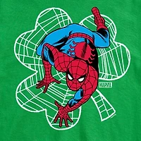 Novelty Mens Crew Neck Short Sleeve Regular Fit Spiderman Graphic T-Shirt