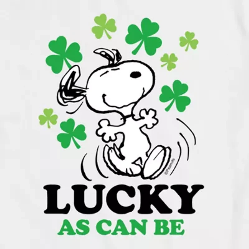 Novelty Mens Crew Neck Short Sleeve Regular Fit Snoopy Graphic T-Shirt