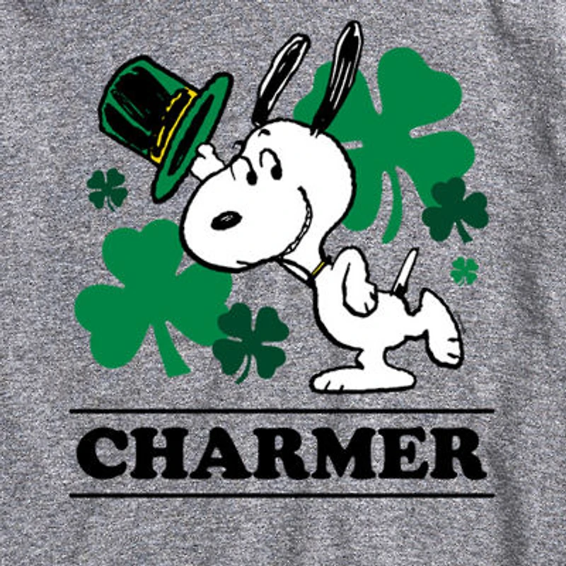 Novelty Mens Crew Neck Short Sleeve Regular Fit Snoopy Graphic T-Shirt