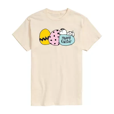 Novelty Mens Crew Neck Short Sleeve Snoopy Graphic T-Shirt