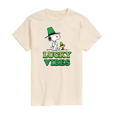 Novelty Mens Crew Neck Short Sleeve Regular Fit Snoopy Graphic T-Shirt