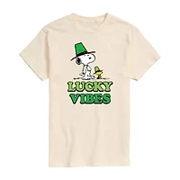 Novelty Mens Crew Neck Short Sleeve Regular Fit Snoopy Graphic T-Shirt