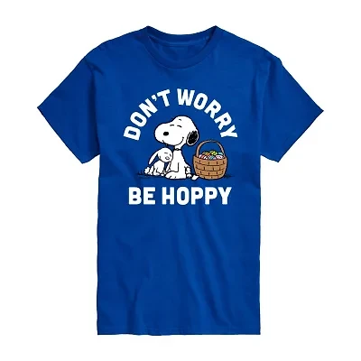 Novelty Mens Crew Neck Short Sleeve Regular Fit Snoopy Graphic T-Shirt