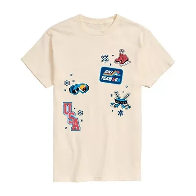 Novelty Mens Crew Neck Short Sleeve Regular Fit Graphic T-Shirt