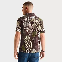 mutual weave Mens Short Sleeve Camp Shirt