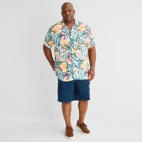 St. John's Bay Button-Down Mens Short Sleeve Breathable Big and Tall Camp Shirt