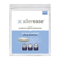 Allerease 2-in-1 Hot Water Washable Waterproof Mattress Pad