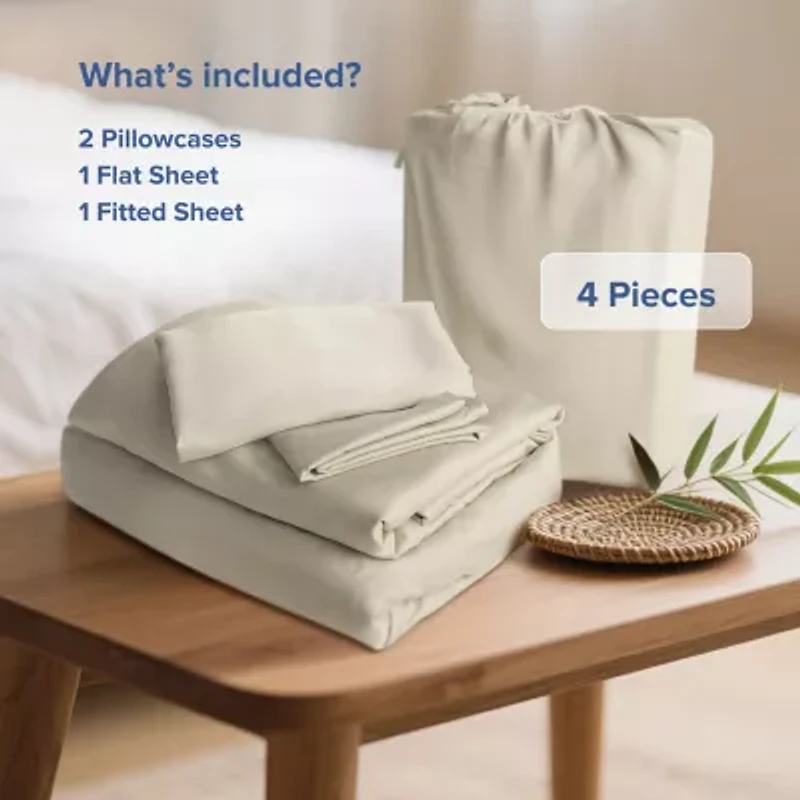 Awesome Home™ Rayon from Bamboo Viscose 500tc Temperature Regulating Sheet Set