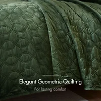 Madison Park Emery 3-Pc Velvet Quilt Set