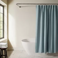 Casual Comfort Cotton Blend Textured Waffle Shower Curtain