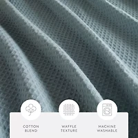 Casual Comfort Cotton Blend Textured Waffle Shower Curtain